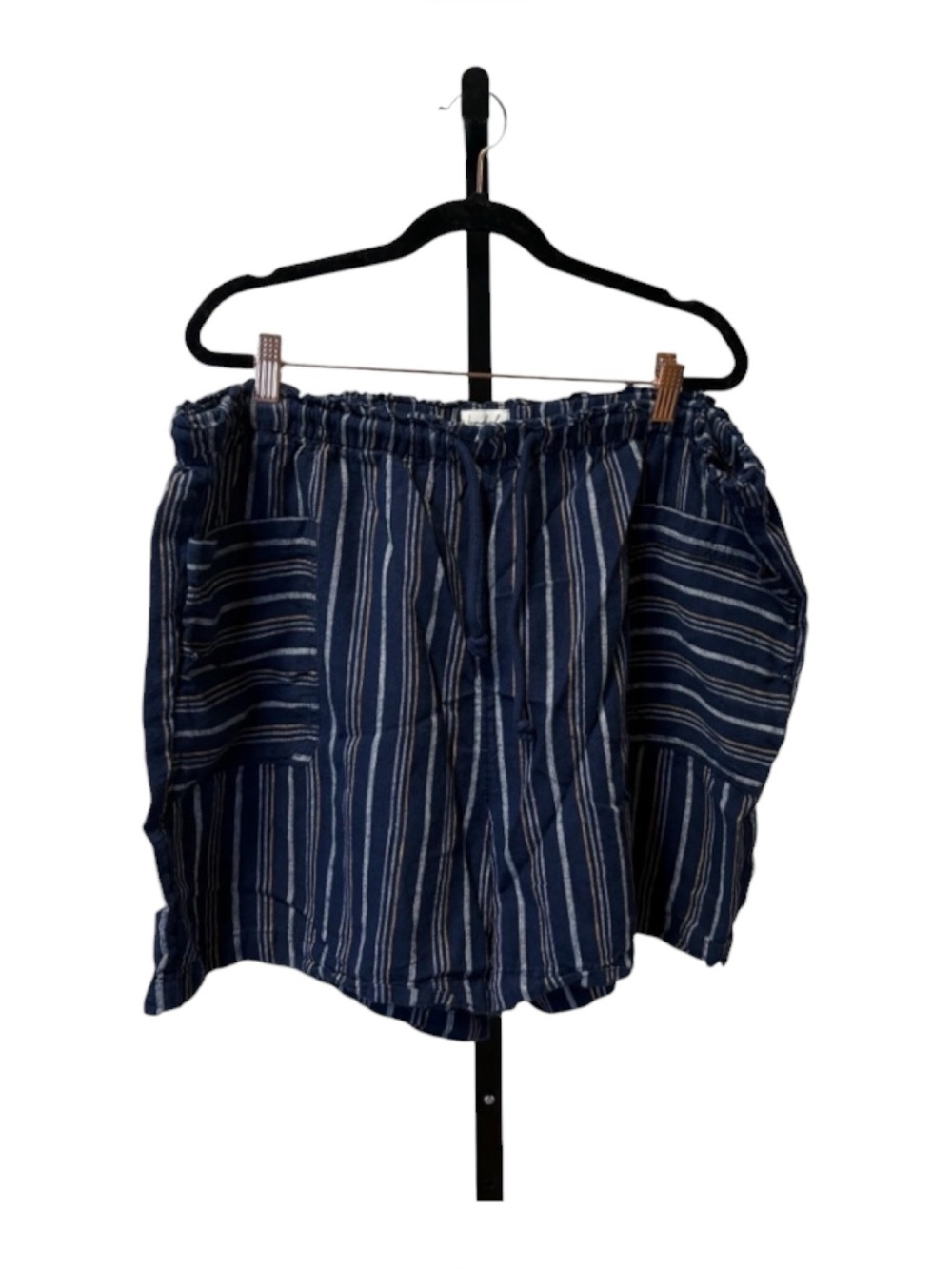 Wonderly Women's Navy Stripe Drawstring Shorts